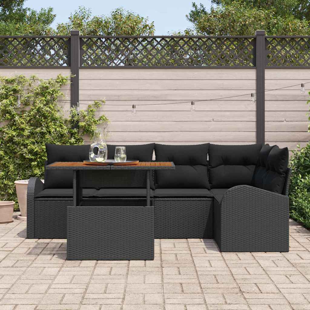 Tuin Sofa Set Met Opslag 6 Pcs Poly Riet