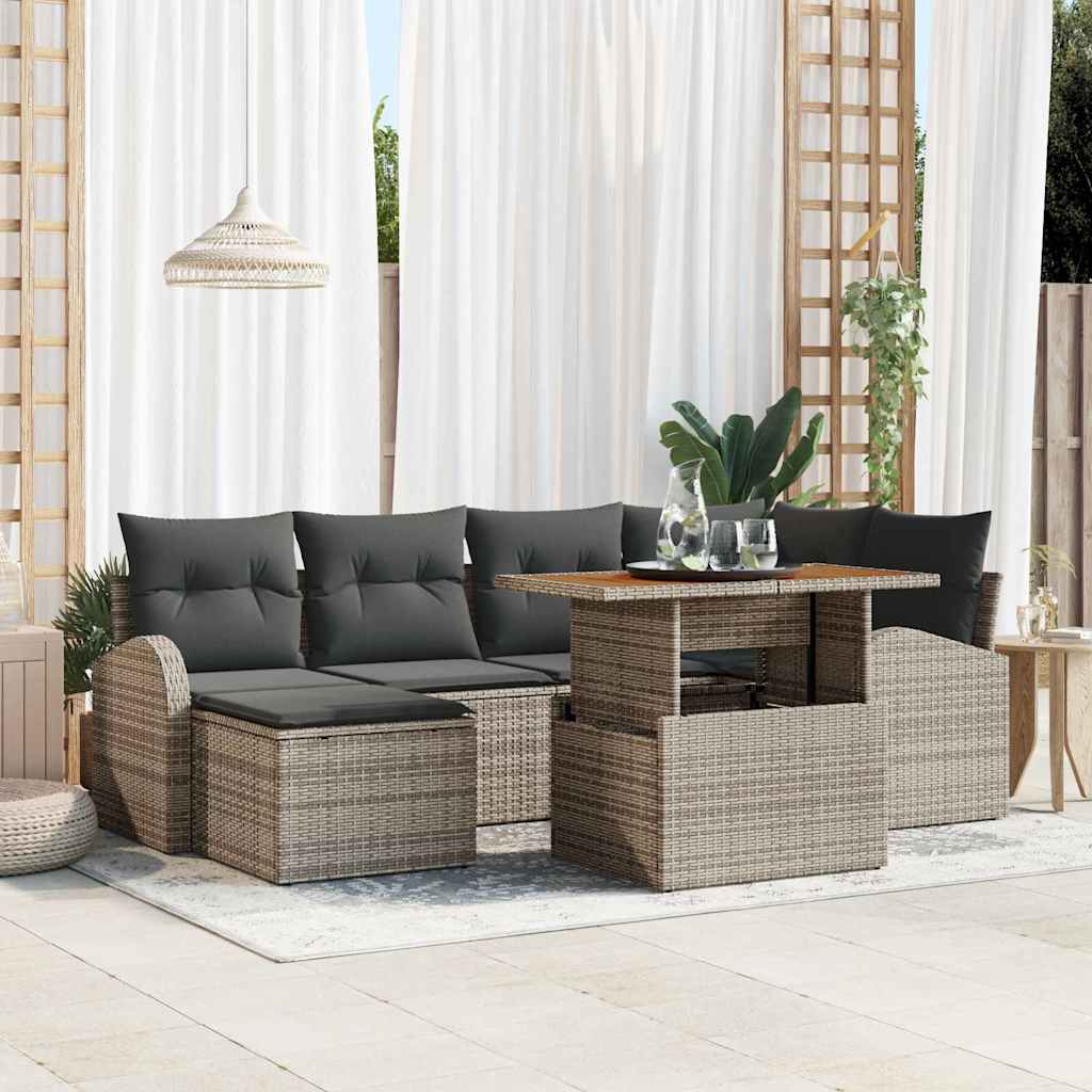Tuin Sofa Set Met Opslag 7 Pcs Poly Riet