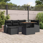 Tuin Sofa Set Met Opslag 7 Pcs Poly Riet