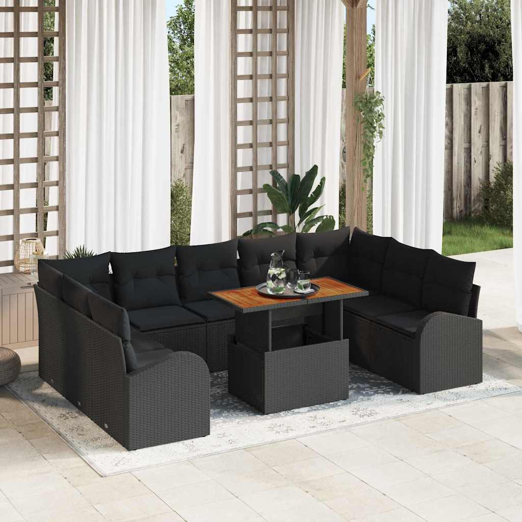 Tuin Sofa Set Met Opslag 10 Pcs Poly Riet