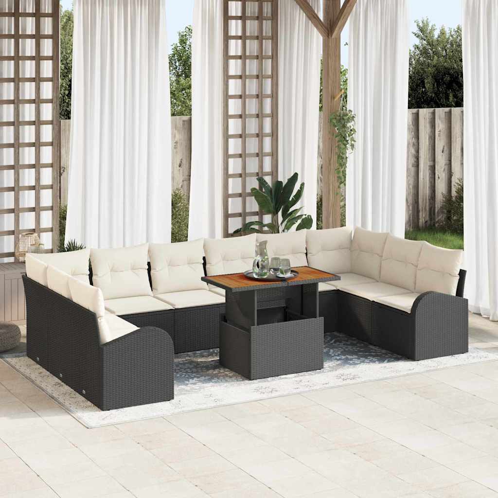 Tuin Sofa Set Met Opslag 11 Pcs Poly Riet