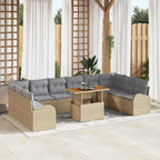 Tuin Sofa Set Met Opslag 11 Pcs Poly Riet