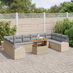 Tuin Sofa Set Met Opslag 11 Pcs Poly Riet