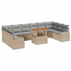 Tuin Sofa Set Met Opslag 11 Pcs Poly Riet