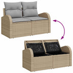 Tuin Sofa Set Met Opslag 11 Pcs Poly Riet