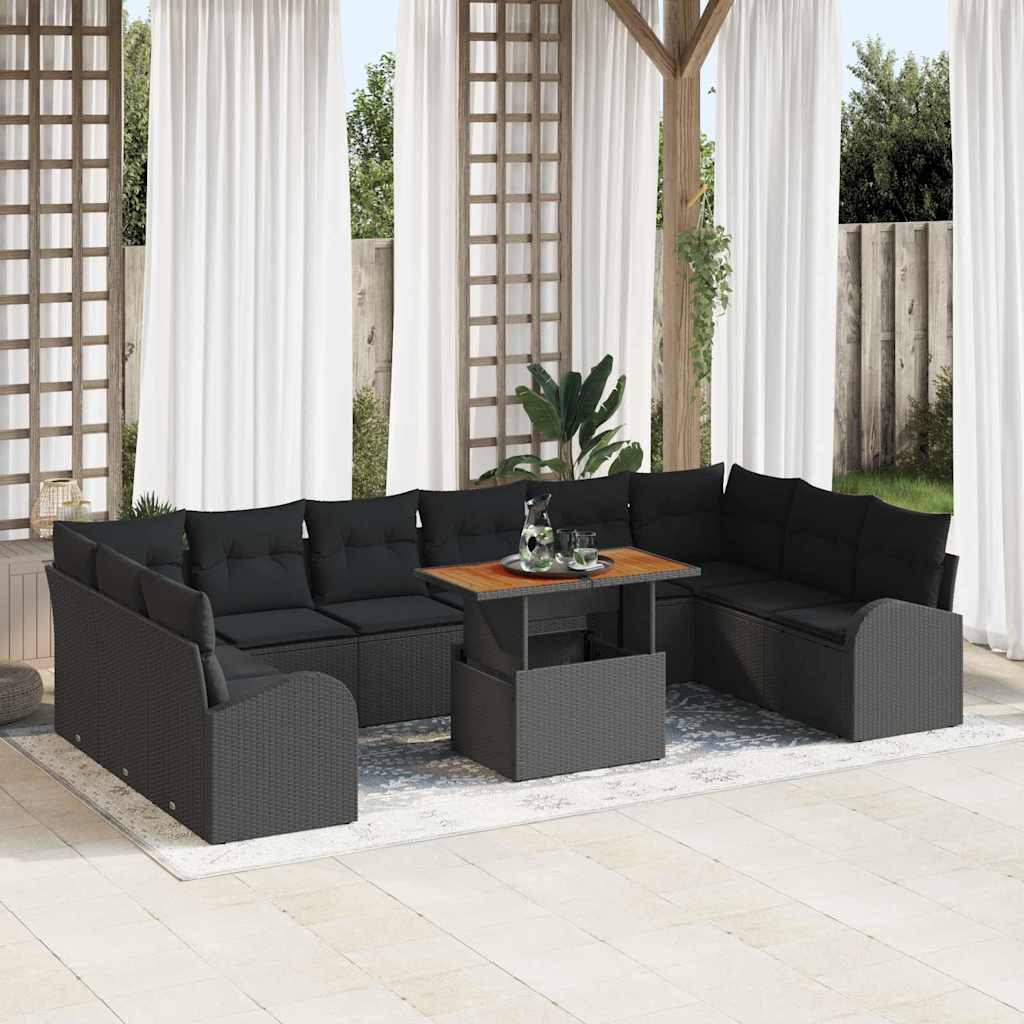Tuin Sofa Set Met Opslag 11 Pcs Poly Riet