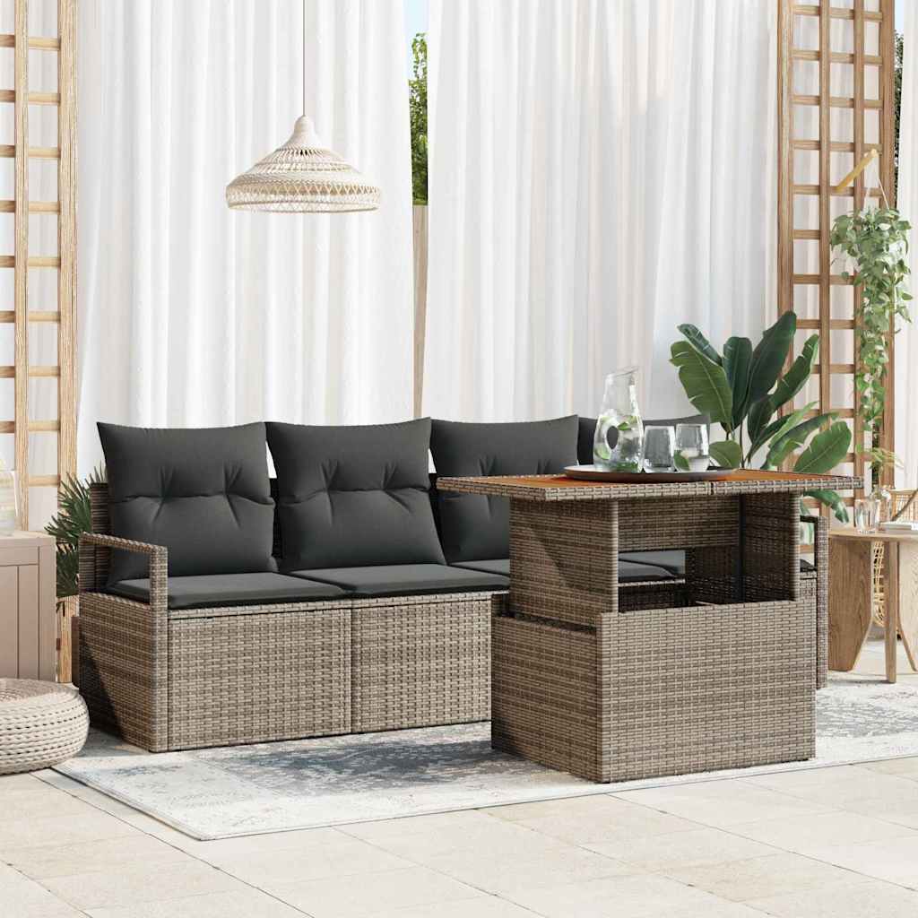 Tuin Sofa Set Met Opslag 5 Pcs Poly Riet