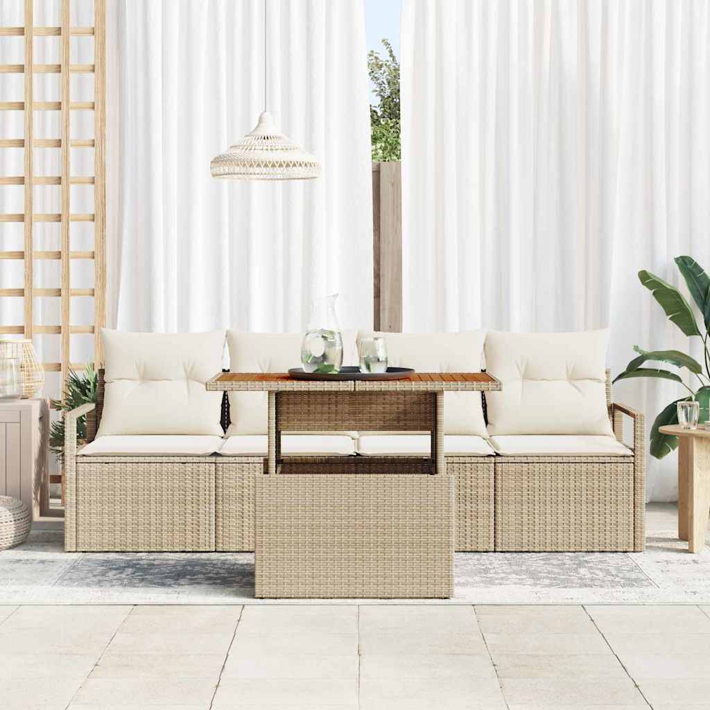 Tuin Sofa Set Met Opslag 5 Pcs Poly Riet