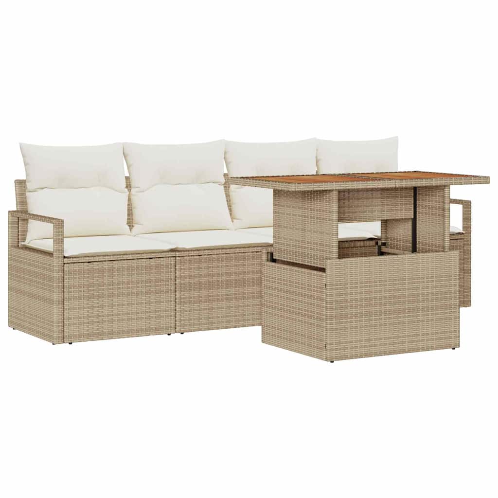 Tuin Sofa Set Met Opslag 5 Pcs Poly Riet