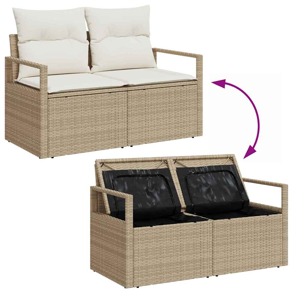 Tuin Sofa Set Met Opslag 5 Pcs Poly Riet
