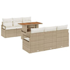 Tuin Sofa Set Met Opslag 7 Pcs Poly Riet