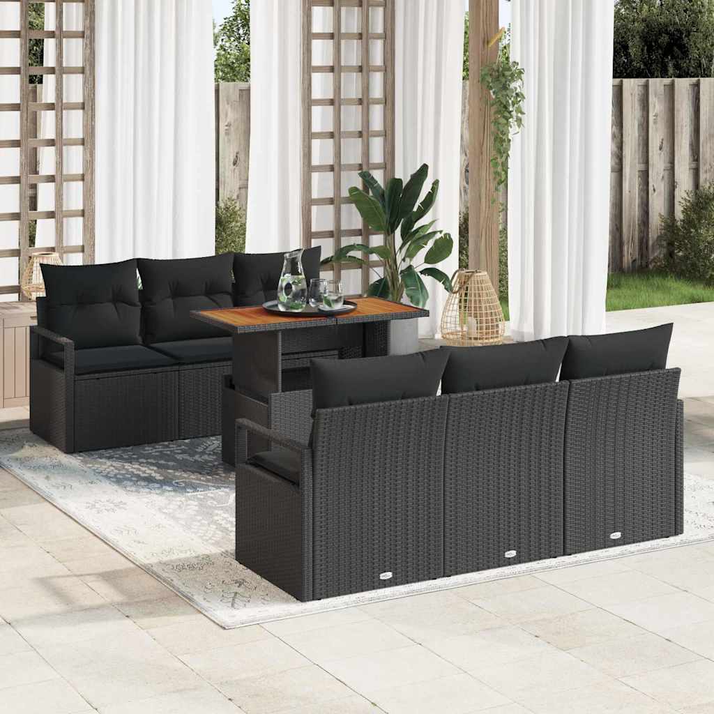 Tuin Sofa Set Met Opslag 7 Pcs Poly Riet