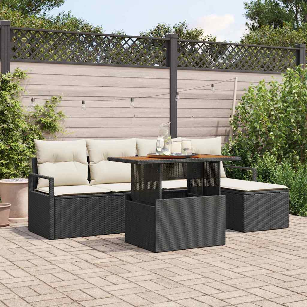 Tuin Sofa Set Met Opslag 6 Pcs Poly Riet