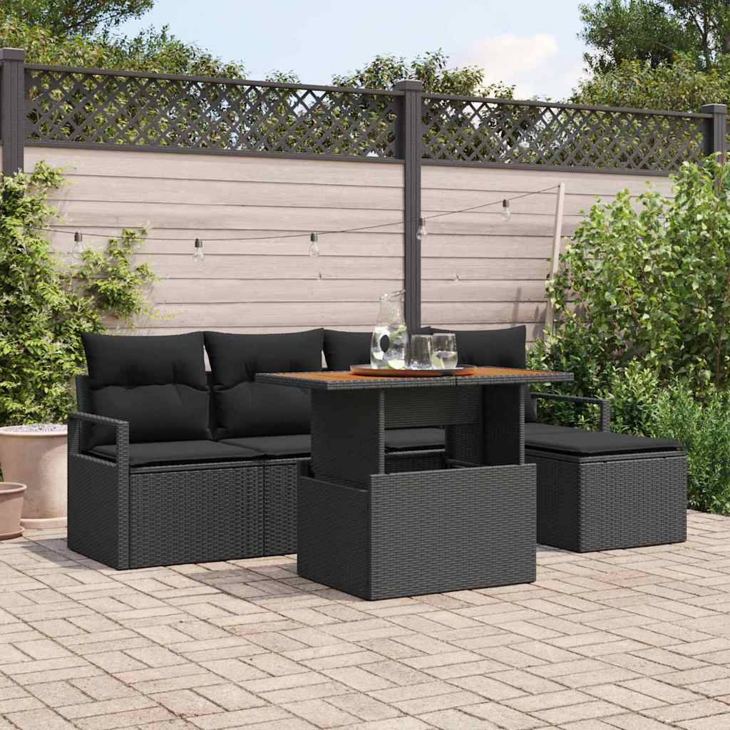 Tuin Sofa Set Met Opslag 6 Pcs Poly Riet