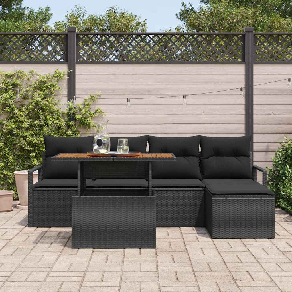 Tuin Sofa Set Met Opslag 6 Pcs Poly Riet