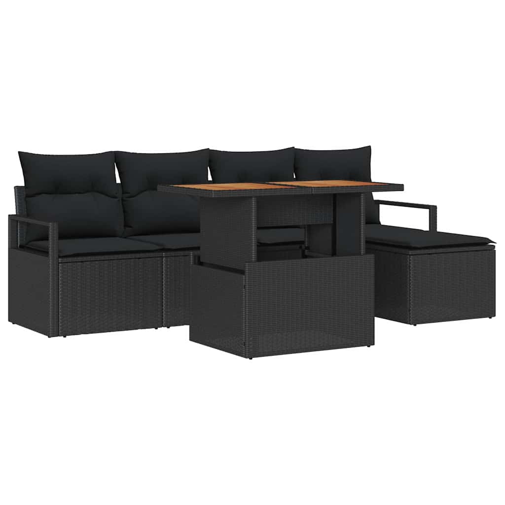 Tuin Sofa Set Met Opslag 6 Pcs Poly Riet