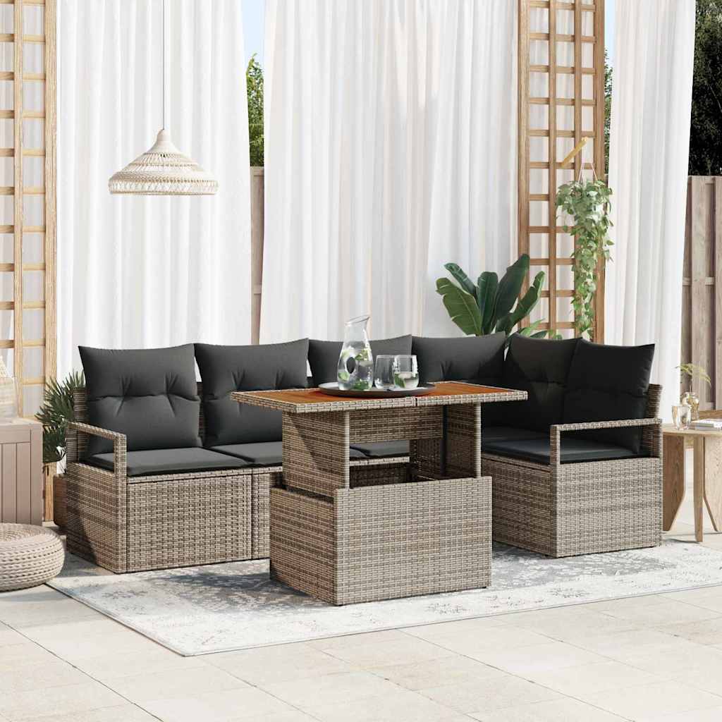 Tuin Sofa Set Met Opslag 6 Pcs Poly Riet