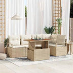 Tuin Sofa Set Met Opslag 6 Pcs Poly Riet