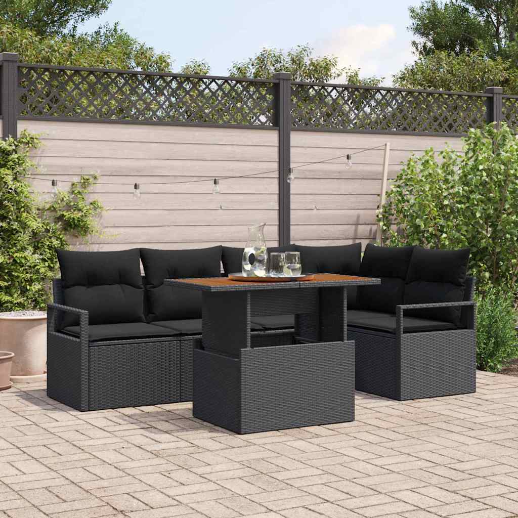 Tuin Sofa Set Met Opslag 6 Pcs Poly Riet