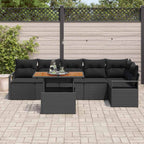 Tuin Sofa Set Met Opslag 7 Pcs Poly Riet