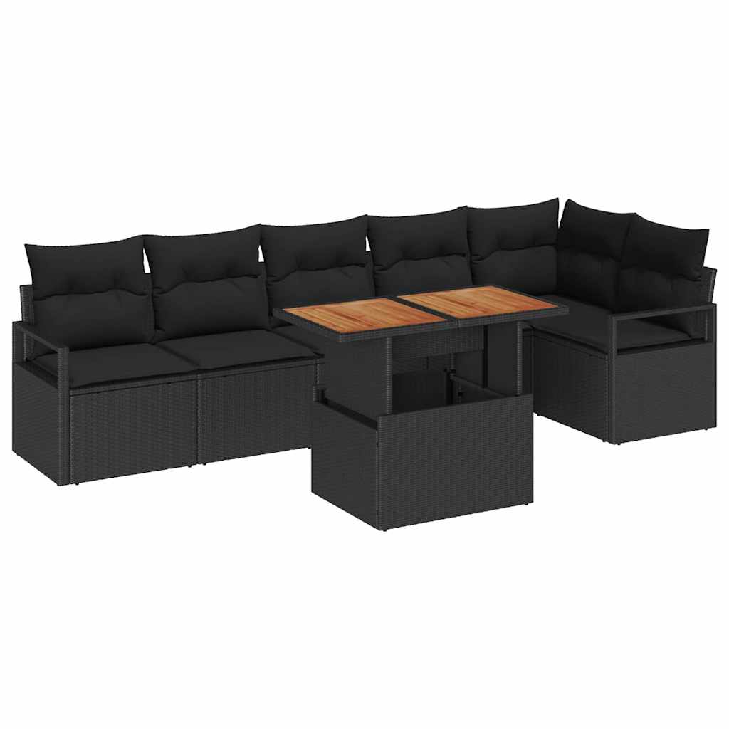 Tuin Sofa Set Met Opslag 7 Pcs Poly Riet