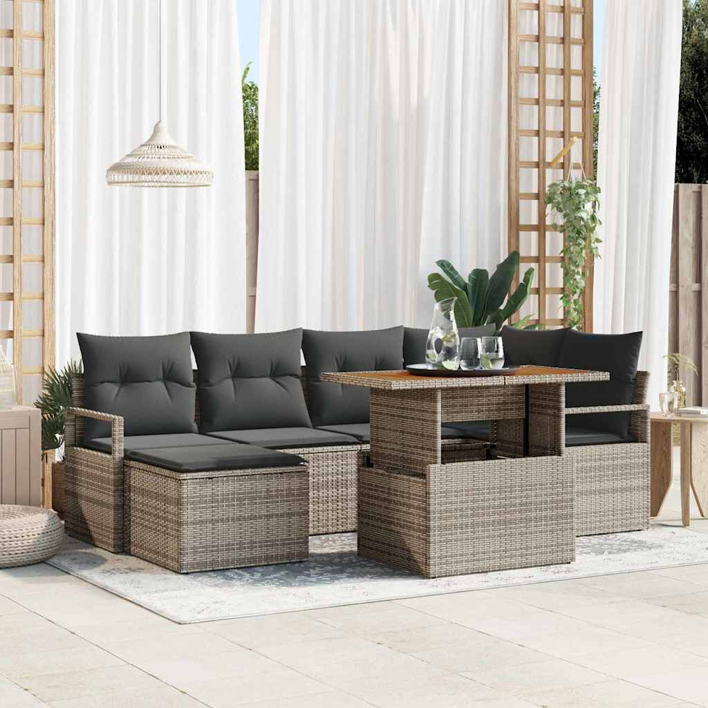 Tuin Sofa Set Met Opslag 7 Pcs Poly Riet