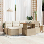 Tuin Sofa Set Met Opslag 7 Pcs Poly Riet