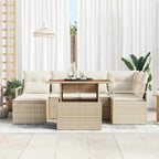Tuin Sofa Set Met Opslag 7 Pcs Poly Riet