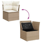 Tuin Sofa Set Met Opslag 7 Pcs Poly Riet
