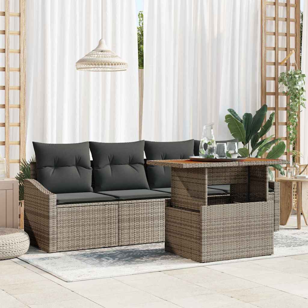 Tuin Sofa Set Met Opslag 5 Pcs Poly Riet