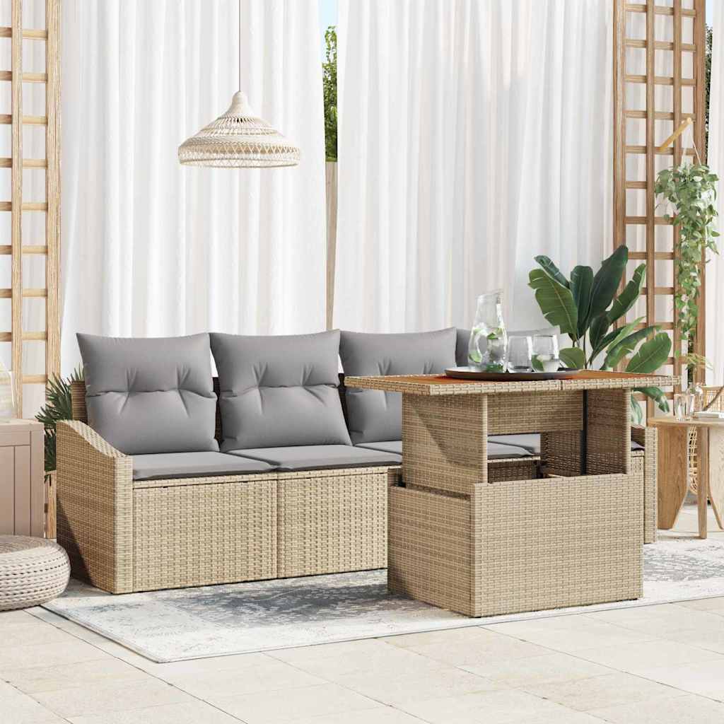 Tuin Sofa Set Met Opslag 5 Pcs Poly Riet