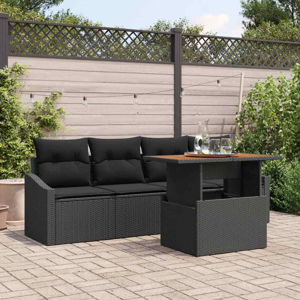 Tuin Sofa Set Met Opslag 5 Pcs Poly Riet