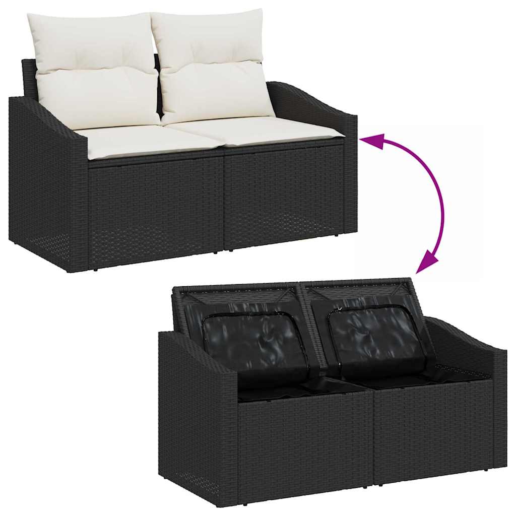 Tuin Sofa Set Met Opslag 6 Pcs Poly Riet