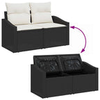 Tuin Sofa Set Met Opslag 6 Pcs Poly Riet