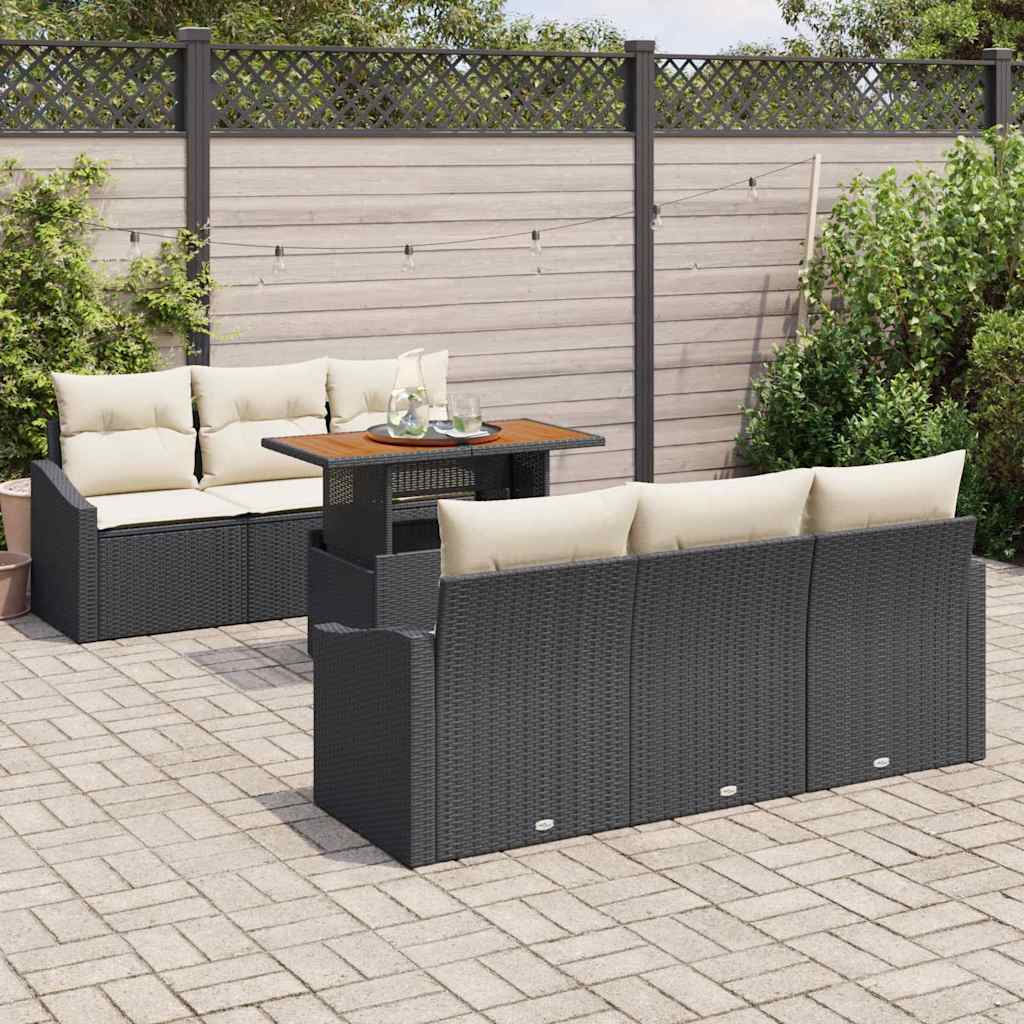 Tuin Sofa Set Met Opslag 7 Pcs Poly Riet