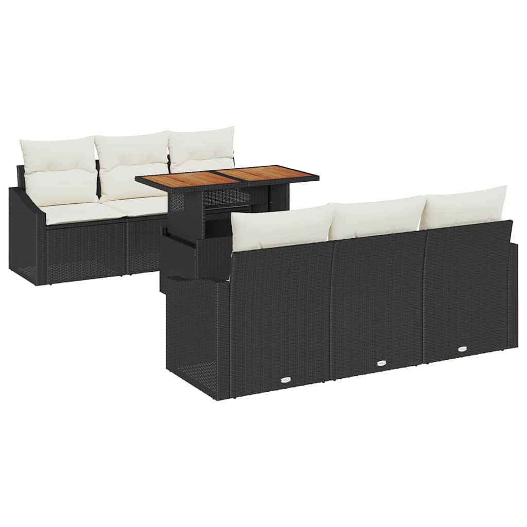 Tuin Sofa Set Met Opslag 7 Pcs Poly Riet