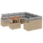 Tuin Sofa Set Met Opslag 9 Pcs Poly Riet
