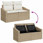 Tuin Sofa Set Met Opslag 6 Pcs Poly Riet