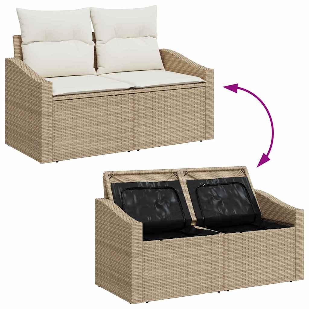 Tuin Sofa Set Met Opslag 6 Pcs Poly Riet