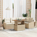 Tuin Sofa Set Met Opslag 6 Pcs Poly Riet