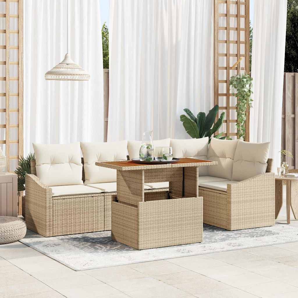 Tuin Sofa Set Met Opslag 6 Pcs Poly Riet