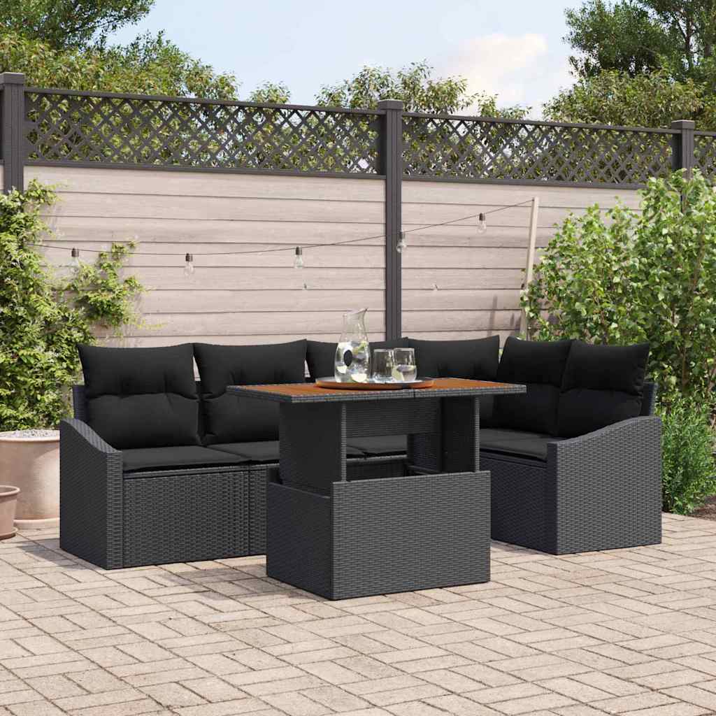 Tuin Sofa Set Met Opslag 6 Pcs Poly Riet