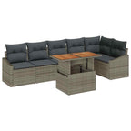 Tuin Sofa Set Met Opslag 7 Pcs Poly Riet