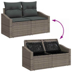 Tuin Sofa Set Met Opslag 7 Pcs Poly Riet