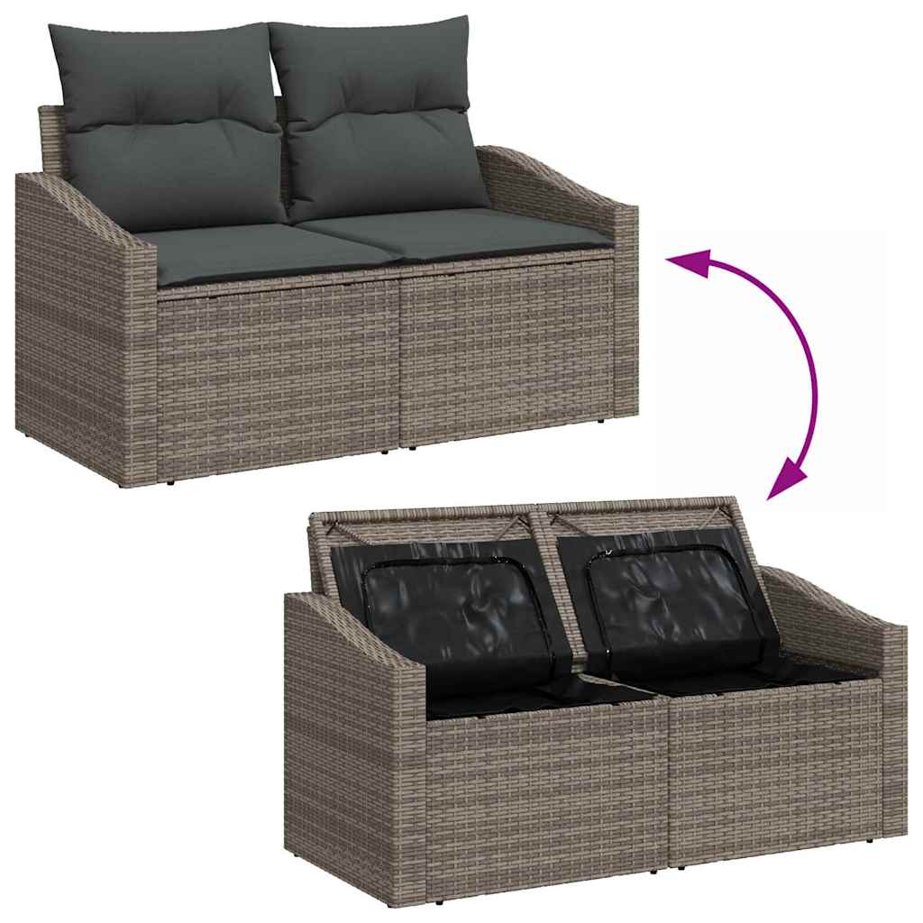 Tuin Sofa Set Met Opslag 7 Pcs Poly Riet