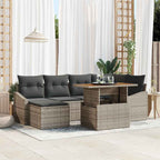 Tuin Sofa Set Met Opslag 7 Pcs Poly Riet