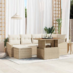 Tuin Sofa Set Met Opslag 7 Pcs Poly Riet