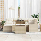 Tuin Sofa Set Met Opslag 7 Pcs Poly Riet