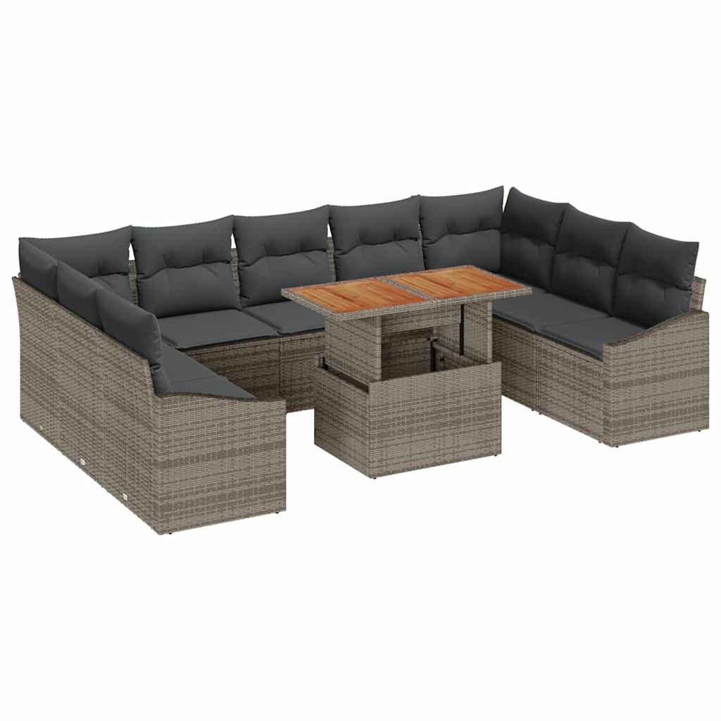 Tuin Sofa Set Met Opslag 10 Pcs Poly Riet