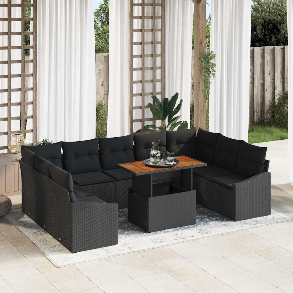 Tuin Sofa Set Met Opslag 10 Pcs Poly Riet